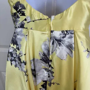 Speechless Yellow Floral High Low Dress Size 5 Spaghetti Strap Prom Formal Satin thumbnail 13