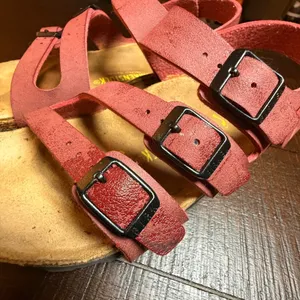 Birkenstock Franca Rose Red Leather Multi-Ankle Strap Sandals Womens 5 36 EU thumbnail 9