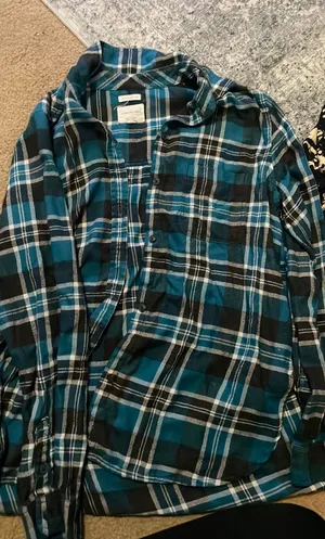American Eagle Outfitters Blue Flannel thumbnail 1