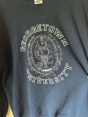 Navy Georgetown University vintage sweatshirt thumbnail 4