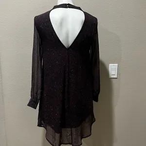 Astr burgundy floral short dress thumbnail 2