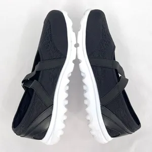 Propet Travelactiv Mary Jane Black Mesh Walking Sneakers Size 7 thumbnail 4