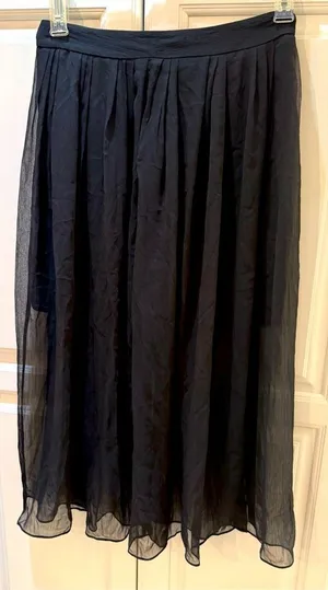 H&M Elegent Black Chiffon Skirt 6 thumbnail 1