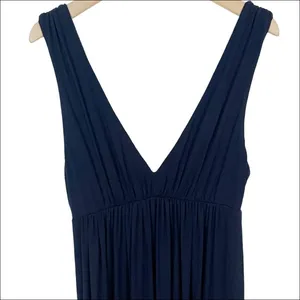 J. Crew Navy Blue Sleeveless Plunging V-Neck Maxi Dress Size XS thumbnail 4