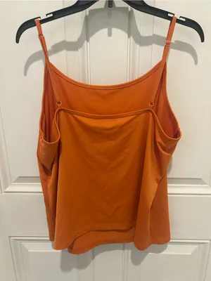 Lane Bryant Slim-Strap Scoop Tank Top - Rust Orange thumbnail 5