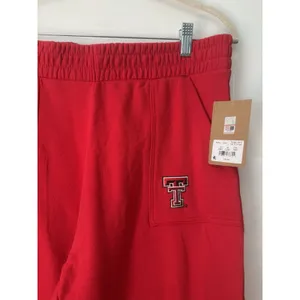 NWT Rivalry Threads Texas Tech Red Wide Leg Fleece Lined Sweatpants Womens Large thumbnail 3