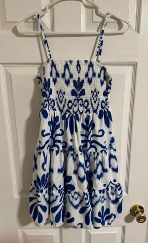 Blue and white sundress Size M thumbnail 1