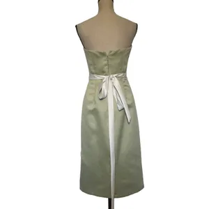 Alfred Sung Duchess Strapless Dress Sz 4 HOCO Y2K Wedding Guest Satin Prom thumbnail 8