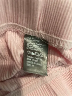 Soft Ribbed Lace-Trim Sleep Shorts in Light Pink thumbnail 2