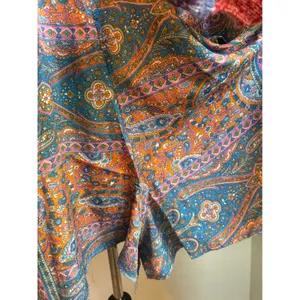 Earthbound Trading Paisley romper Blue Orange Pink Large boho floral whimsigoth thumbnail 3