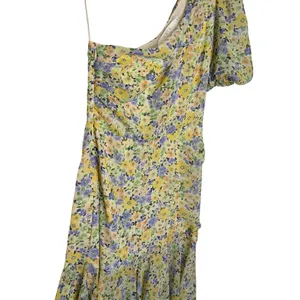 ✨ ASTR The Label Santorini Floral One‎ Shoulder Dress Yellow Green S ✨ thumbnail 5