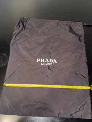 Prada Black Nylon Logo Drawstring Bag thumbnail 7