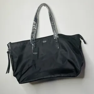 NWT BOTKIER New York Bond Black Nylon Oversized Compartment Tote Handbag thumbnail 2