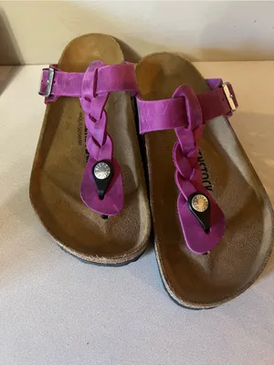 Birkenstock Gizeh Purple Braided Thong Sandals 36 US size ladies 5 thumbnail 3