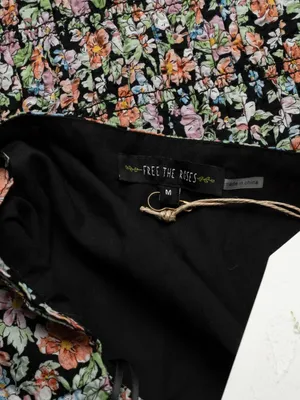 Free the Roses - Floral Smocked Mini Dress‎ thumbnail 4