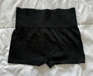 Womens Size Medium High Waisted Seamless Black Shorts Activewear Yoga‎ Nylon Gym thumbnail 1