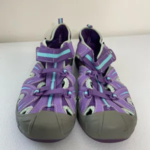 EUC Merrell women's purple hook loop strap hydro hiker hiking sandals shoes 6 thumbnail 2