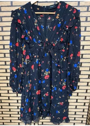 The Kooples Black Floral Dress Size 2‎ thumbnail 1