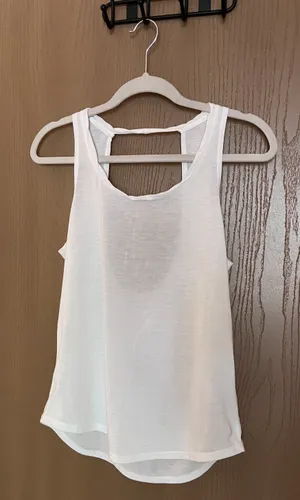 Nike White Workout Tank thumbnail 3