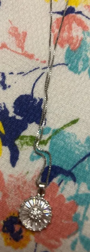 Necklace 925 sterling silver with pendant unique thumbnail 1