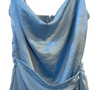Lucy in the‎ Sky XS Blue Asymmetric Faux Wrap Short Dress Sleeveless thumbnail 5