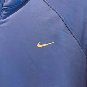 Nike Womens Blue Dri-FIT Fleece Lined‎ Quarter Zip Hoodie Size Large Running Top thumbnail 3
