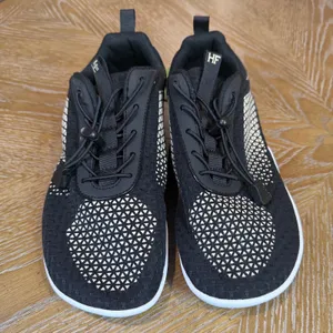 Hike‎ Footwear NEW HF Flow Barefoot Sneakers Cloud Series Black Cream Size 8/8.5 thumbnail 2