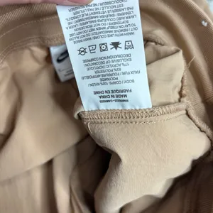 Nike Sherpa Teddy Beige tan Track pants size small pull on casual thumbnail 3