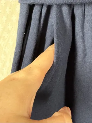 Quince Dark Blue French Terry Modal Wide Leg Pants thumbnail 3