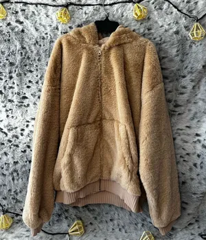 612 Aerie Tan Faux Fur Jacket med. NWOT thumbnail 1