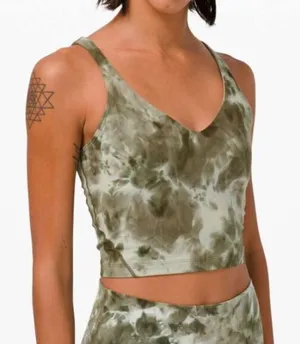 Lululemon Women’s 6 Align Tank‎ Top Diamond Dye Light Sage Army Green Olive New thumbnail 1