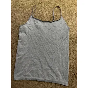 Ann Taylor Silver Shimmer Metallic Camisole Spaghetti‎ Strap Tank Top Womens M thumbnail 2