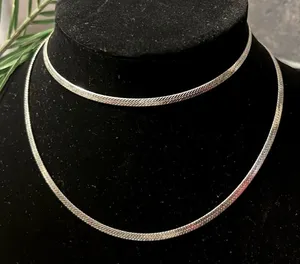 Claire’s silver tone smooth snake chain necklace 14” wearable length thumbnail 1