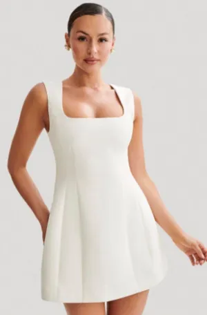 Lysandre Crepe Mini Dress - Ivory Size: XS thumbnail 1