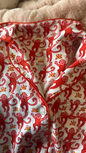 Roller Rabbit Pajamas Monkey Pink thumbnail 7
