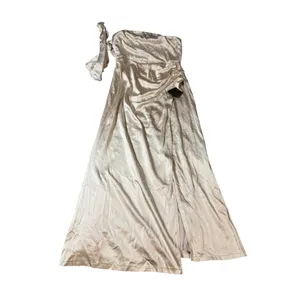 NWT‎ Lulus Size XL Off White Beige Maritza Champagne Satin Sash Tulip Maxi Dress thumbnail 3