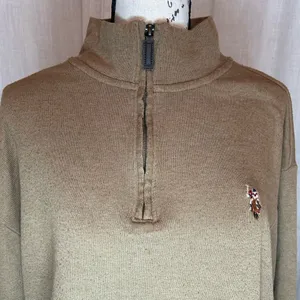 U.S Polo Assn. 2XL Men's Tan Quarter-Zip thumbnail 3