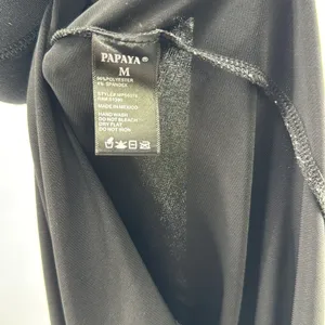 Papaya Black stretchy wide leg adjustable strap Jumpsuit romper M layering party thumbnail 11