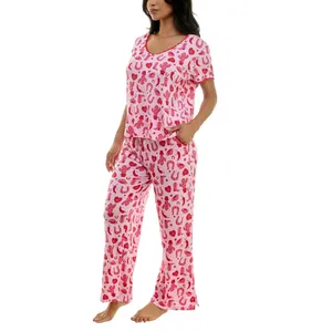 NEW Roudelain Valentine's Fairytale Pajama Shirt Top EJJE319M Cowgirl Pink L thumbnail 7