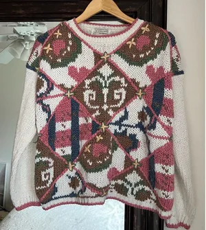 Carolina Colours Knit Vintage Sweater Small 80s thumbnail 1
