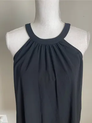 CALVIN KLEIN Black Halter Swing Dress Sz 6 thumbnail 2