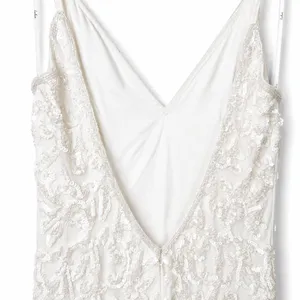 NEW Lulus Luxe Bridal Everlasting Passion Sequin Breaded Backless Wedding Dress thumbnail 10