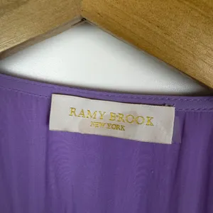 Ramy Brook‎ Purple Smocked Waist Tiered Mini Dress Medium Cocktail Party Flowy thumbnail 7