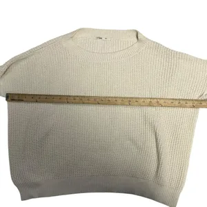Emerson Fry Women's Organic Cotton Cream Knit Sweater Size Large thumbnail 6