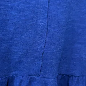 Pilcro Anthropologie NWT Babydoll Crop Top Blue Ruffle Peplum Small Relaxed thumbnail 6