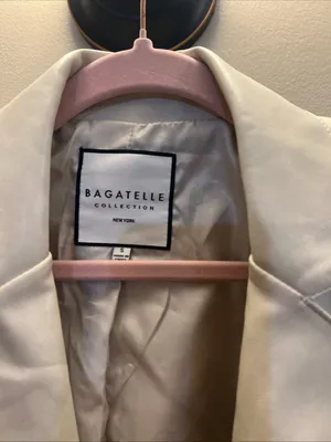 bagatelle Cream Vegan Leather Blazer Jacket thumbnail 5