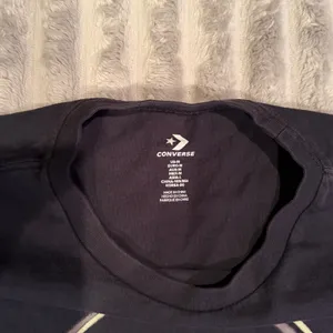 Converse Graphic Tee Black Smiley Face Star Eyes‎ Short Sleeve Shirt Size M thumbnail 3