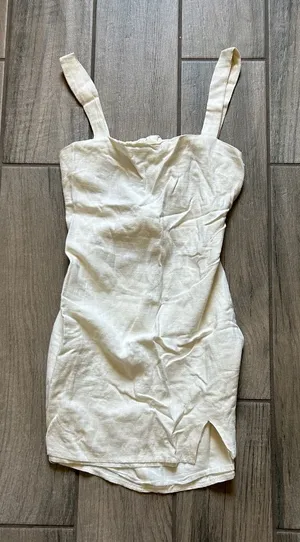 Princess Polly Cream Mini Dress with Straps thumbnail 1
