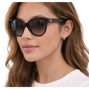 Tory Burch Black Cat-Eye Sunglasses TY7123 w/ Case & Pouch thumbnail 1