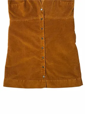 Free People Rolling Thunder Corduroy Mini Dress in Cinnamon Brown Womens S thumbnail 4